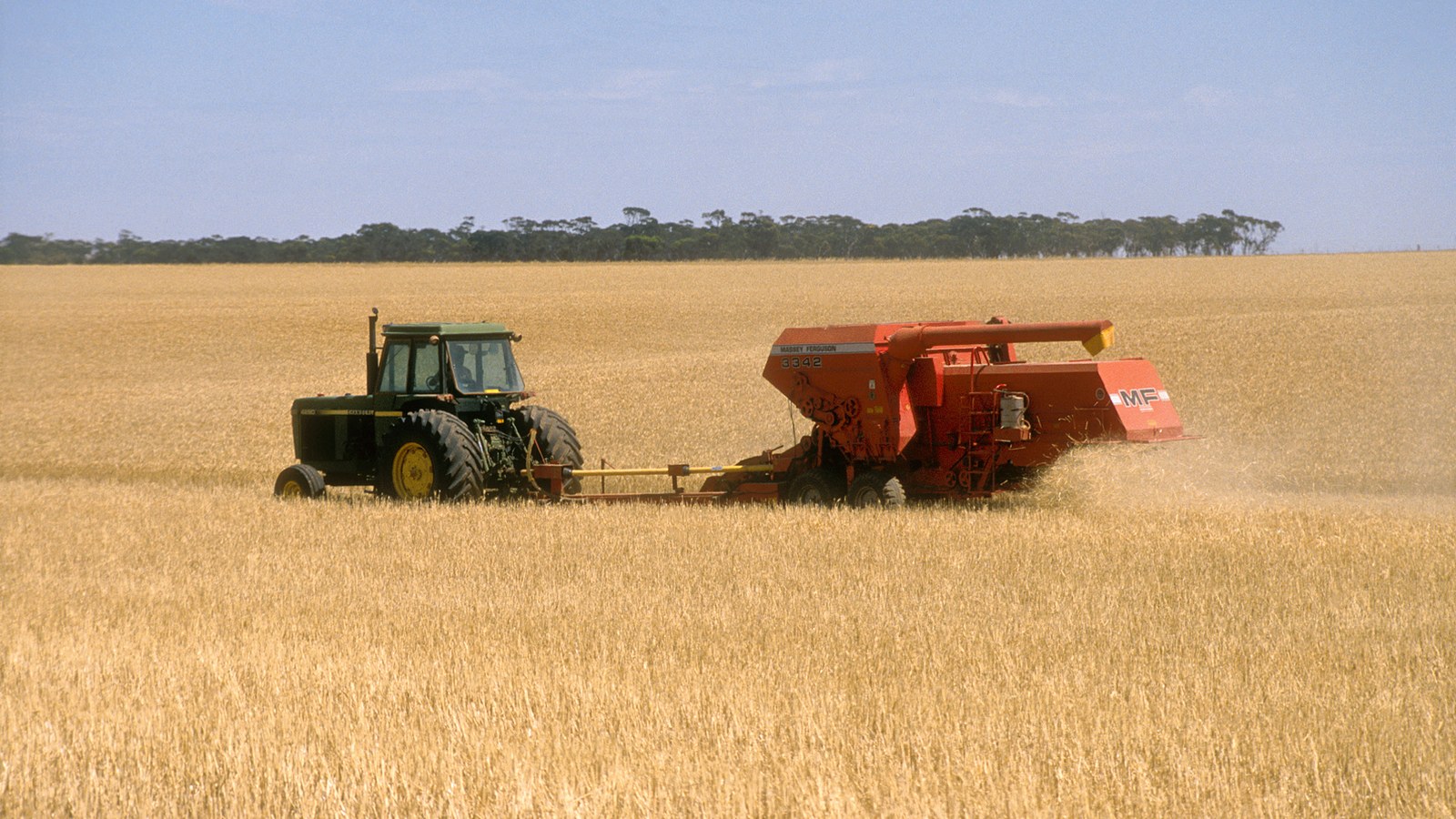 Wheat harvest near Blyth, South Australia, 1986; not the 2026 season