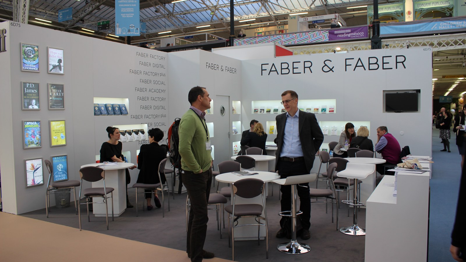 The Faber & Faber stand at the London Book Fair, 2015