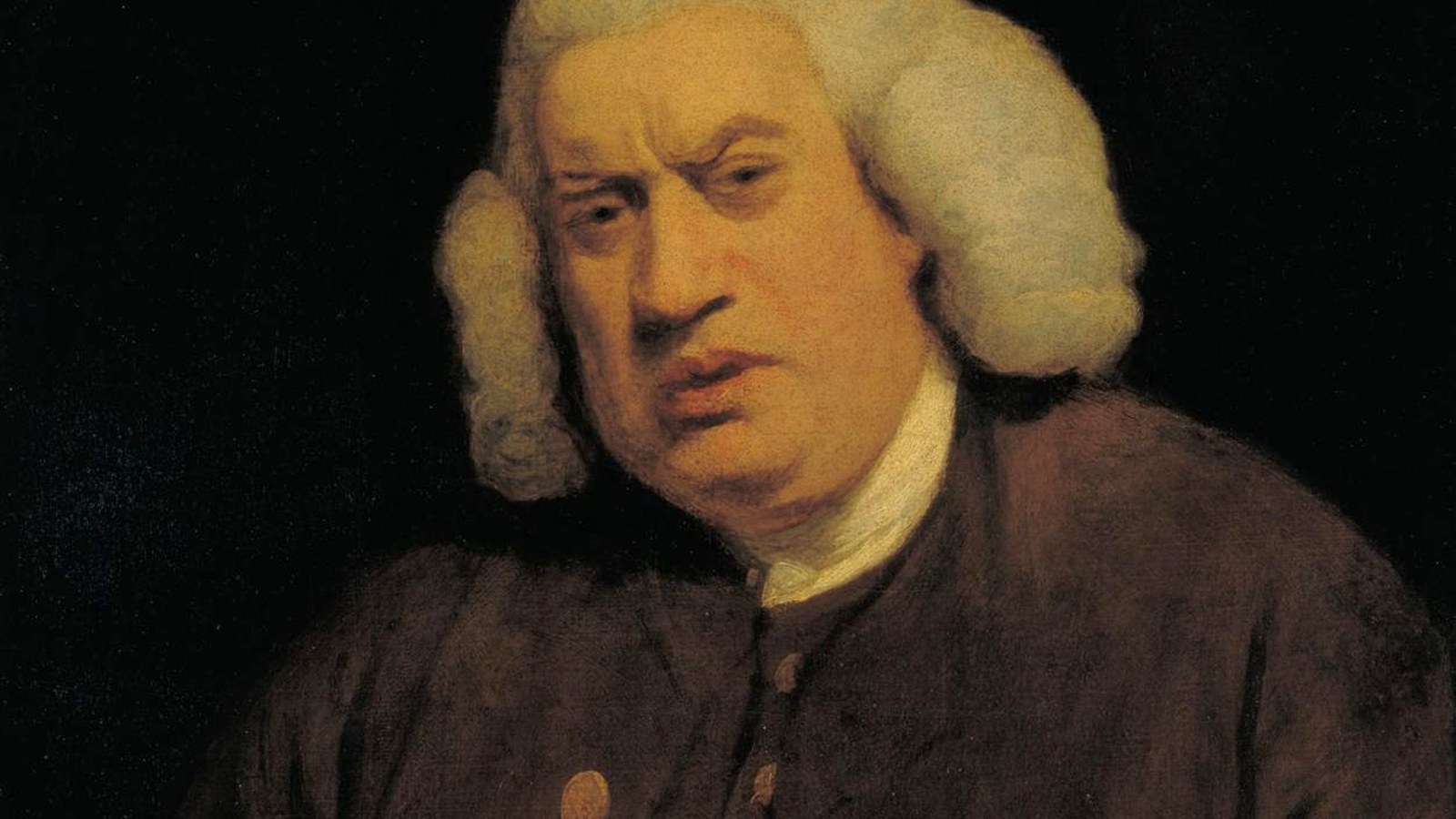 Portrait of Samuel Johnson by Joshua Reynolds, not a contemporary photograph