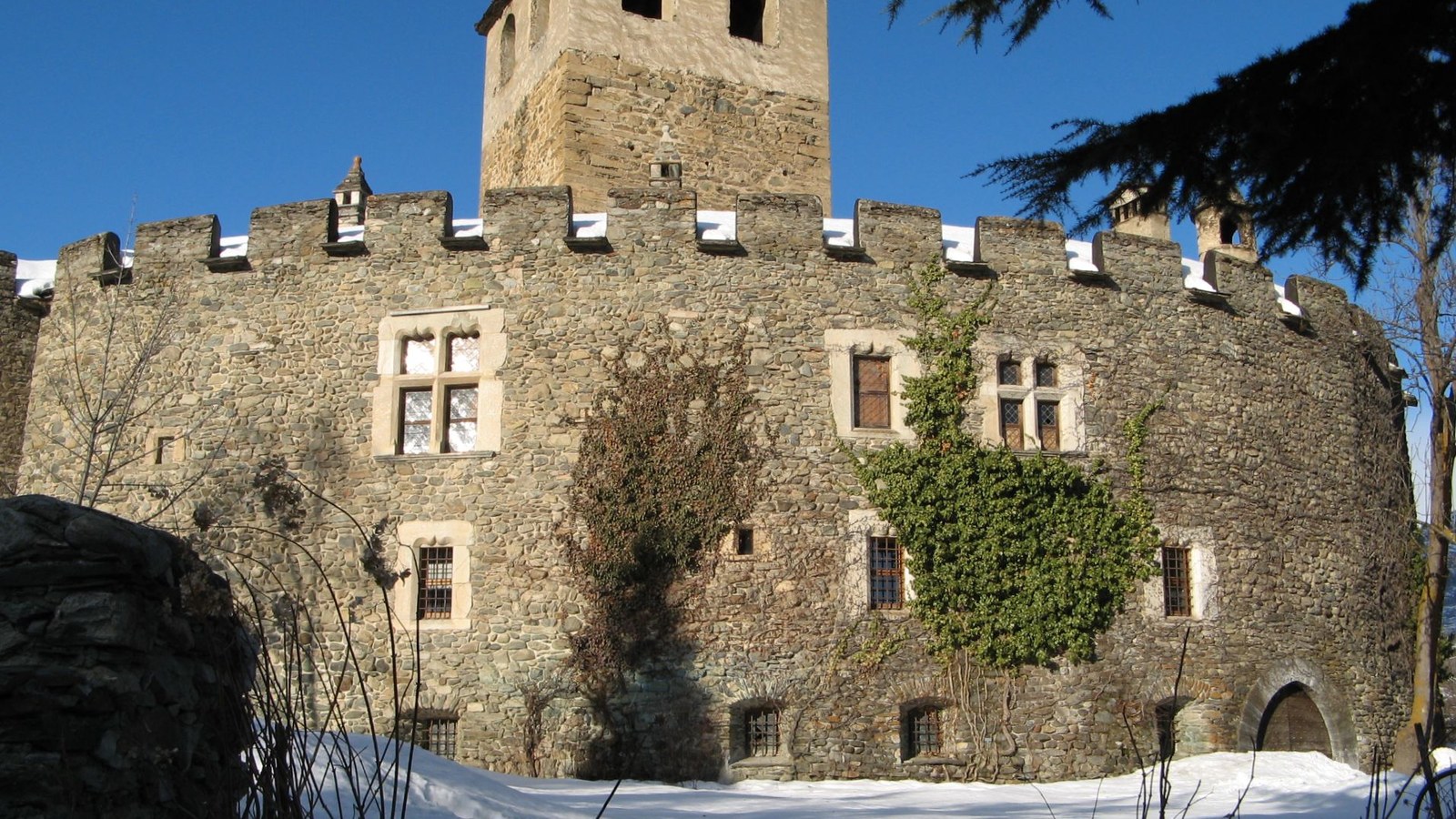 Castello di Introd in winter; not a September 2026 tour