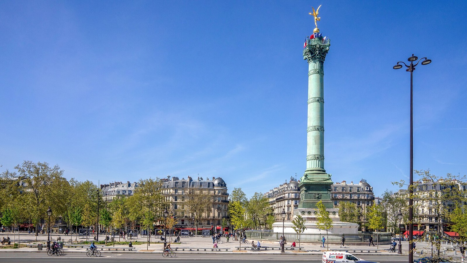 The July Column on Place de la Bastille in Paris, the announced starting point of Techno Parade