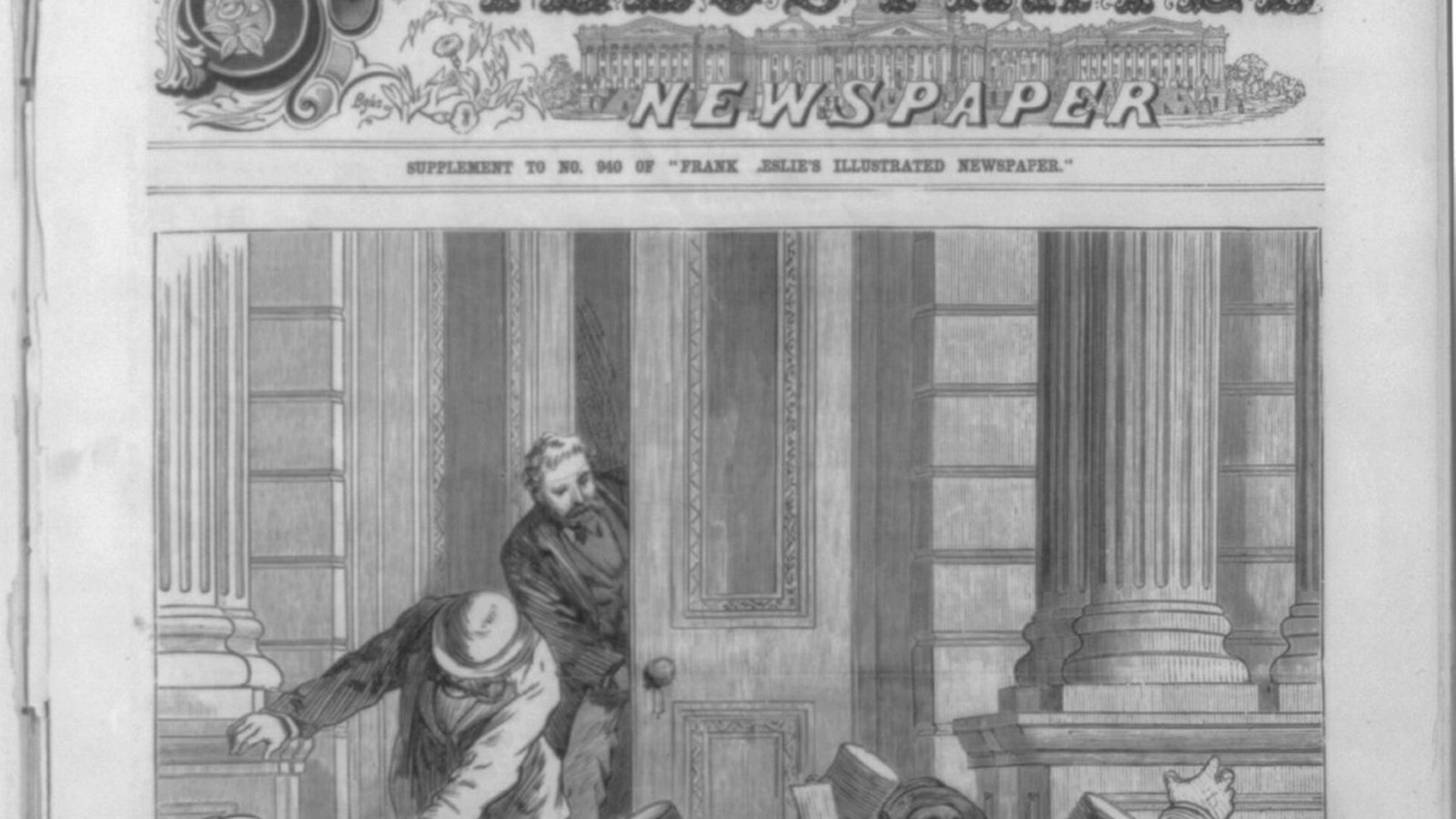 Gravură din 1873 cu închiderea Bursei din New York pe 20 septembrie, nu falimentul din 18 septembrie