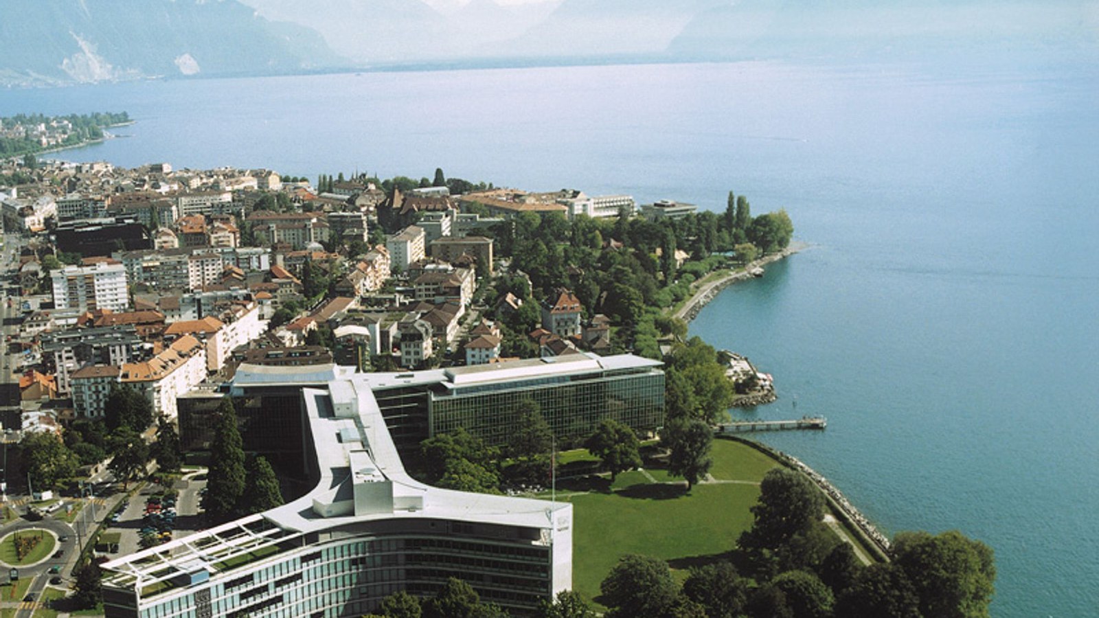 Sediul Nestlé din Vevey; nu o fabrică din Rusia