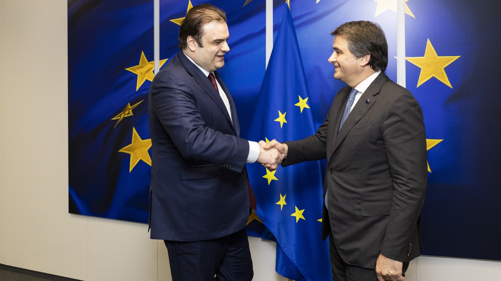 Kyriakos Pierrakakis at the European Commission; a Brussels visit, not the Dublin meeting