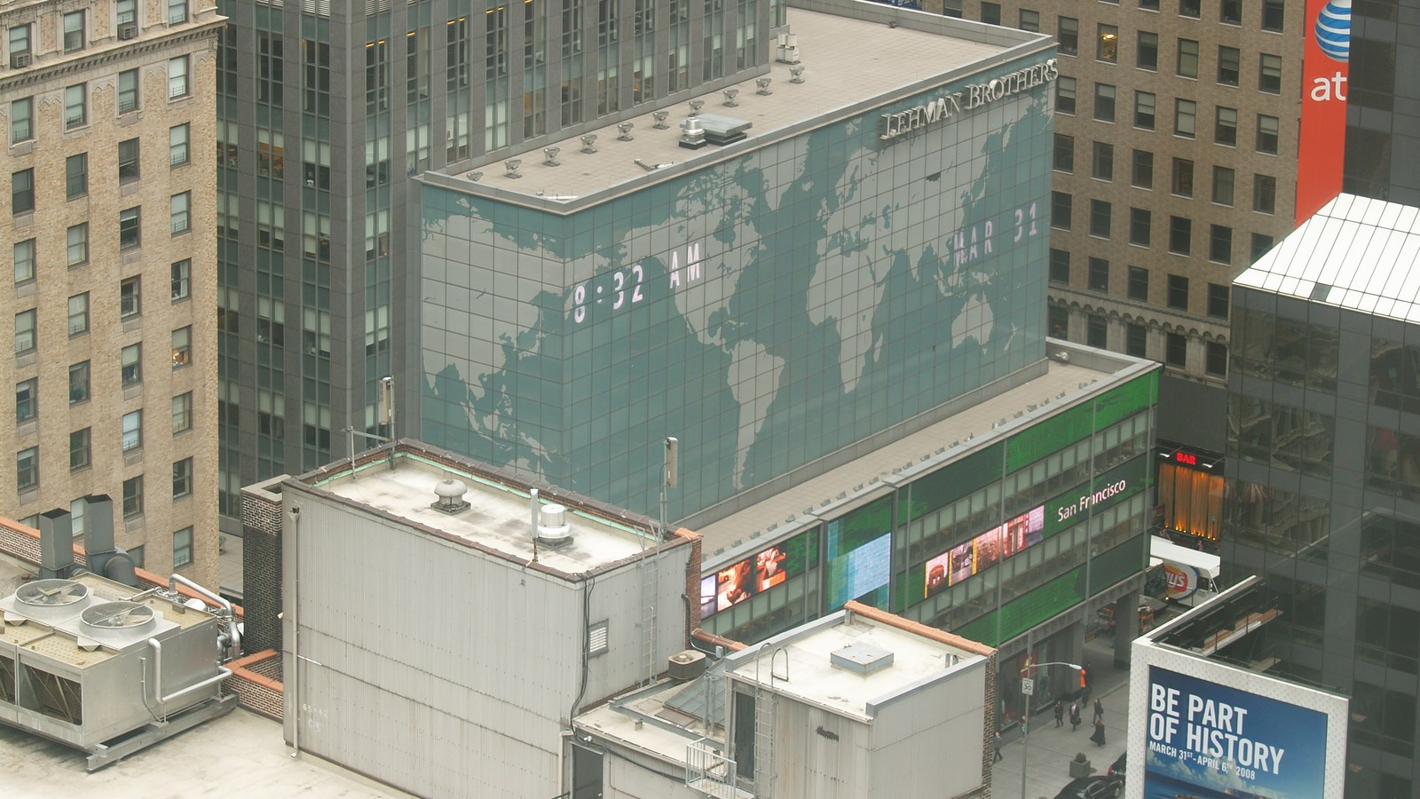 Sediul Lehman Brothers în perioada crizei financiare din 2008