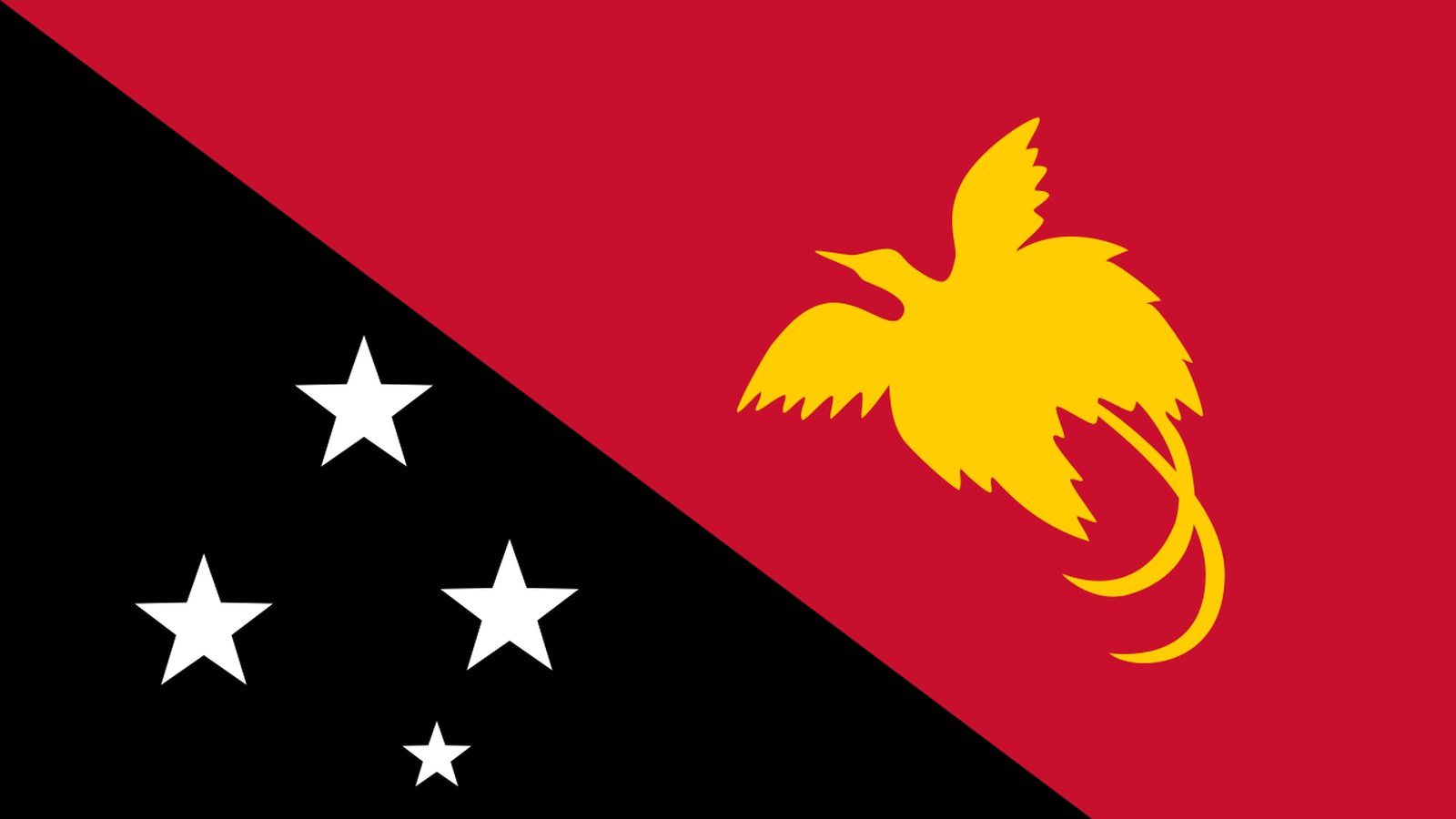 Drapelul Papua Noua Guinee, stat independent din 16 septembrie 1975