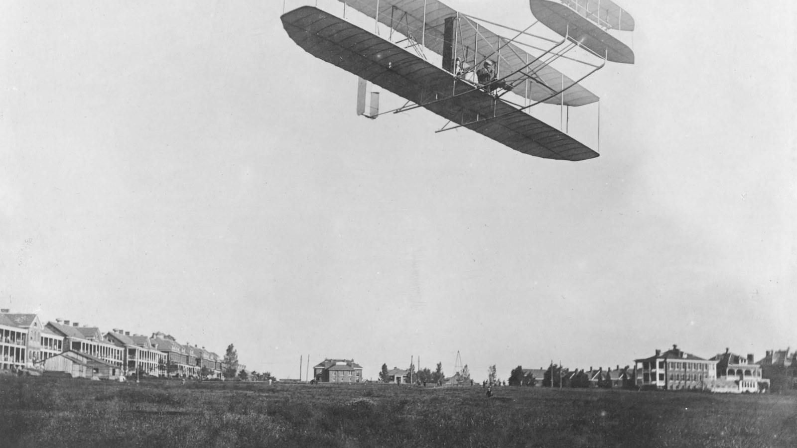 The Wright aircraft at Fort Myer, Virginia, during the 1908 demonstration period