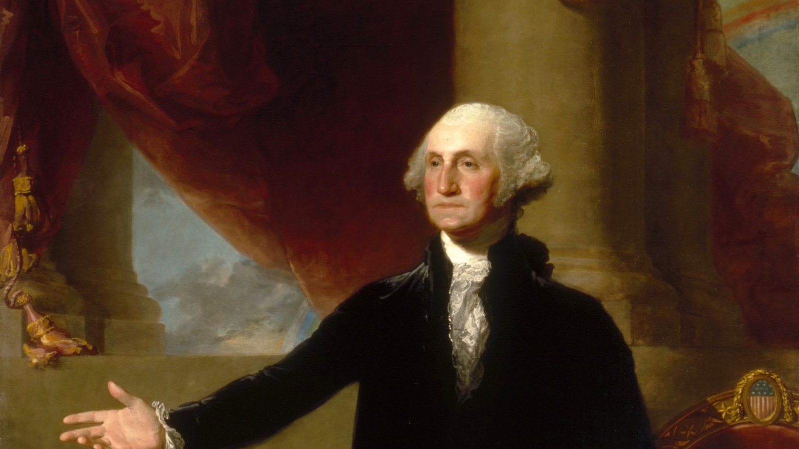 Portret Lansdowne al lui George Washington; nu pagina ziarului din 1796