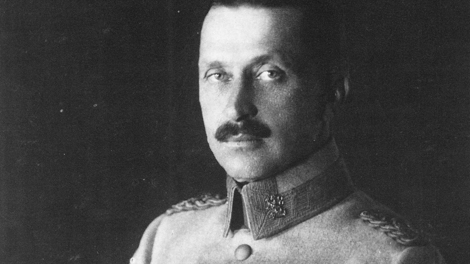 Portret de epocă al lui Carl Gustaf Mannerheim; nu masa de la Moscova din 1944