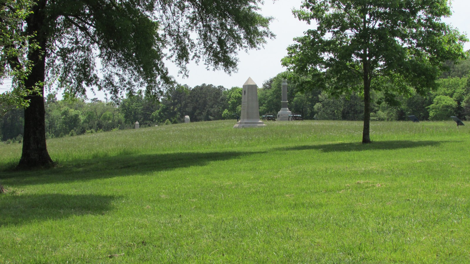 Chickamauga battlefield, present-day monuments; not the 1863 fighting