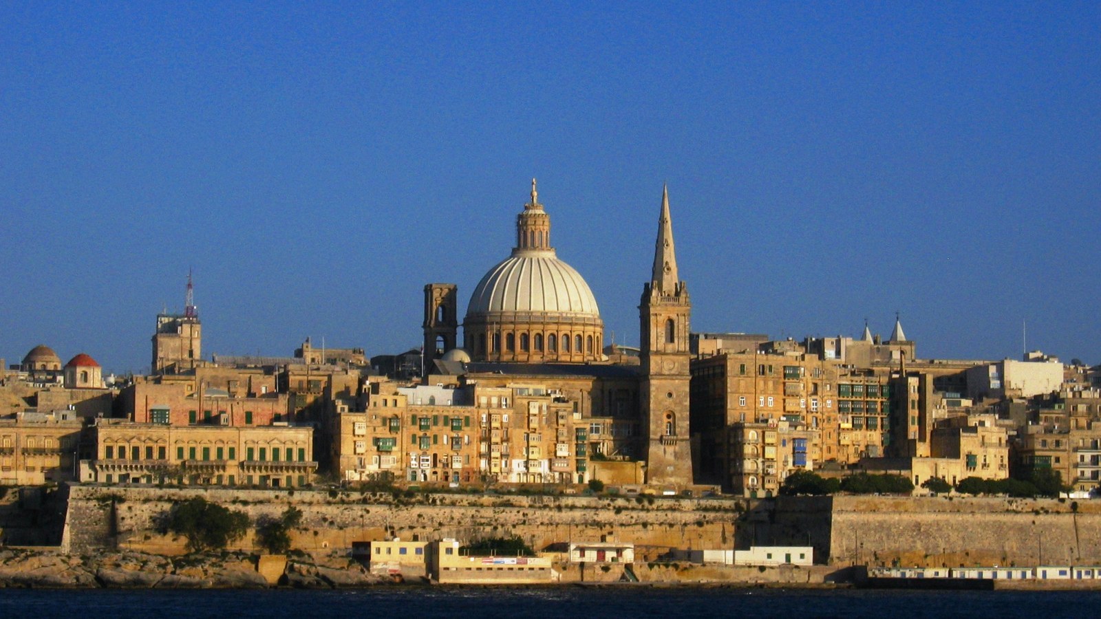 Valletta from the water; not Independence Day 2026