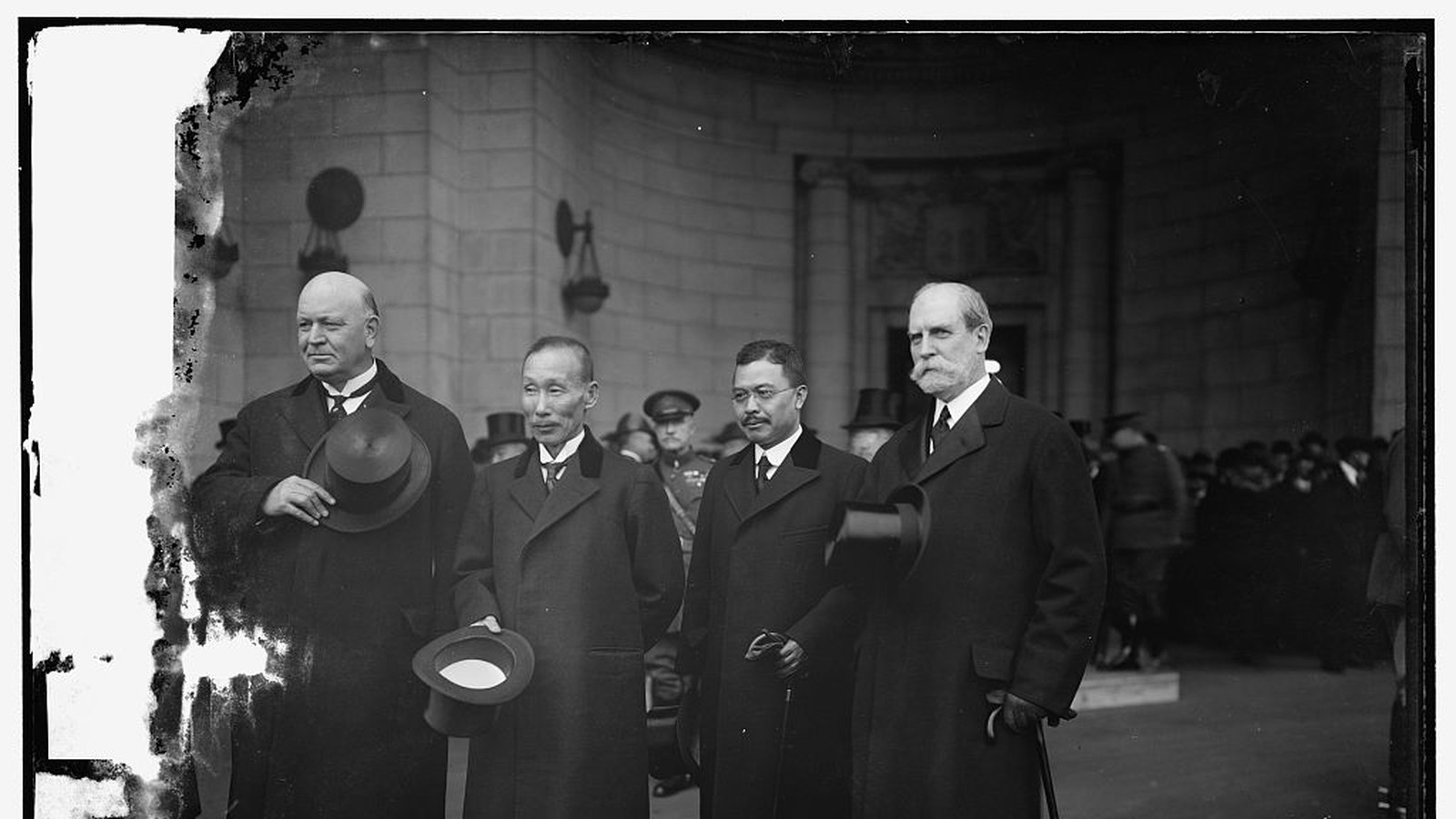 Japanese delegates and Charles Evans Hughes at the Washington Conference