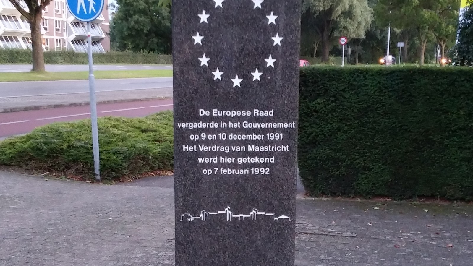 Memorial to the signing of the Maastricht Treaty, Limburg province