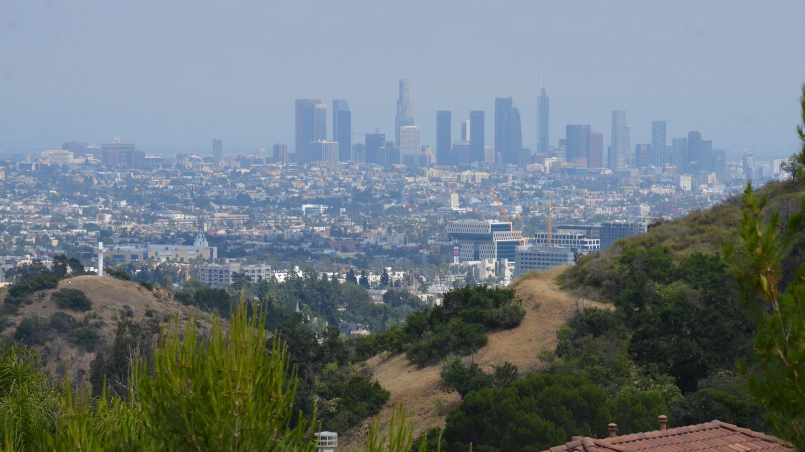 Downtown Los Angeles skyline, the city that inspired Los Santos in Grand Theft Auto V