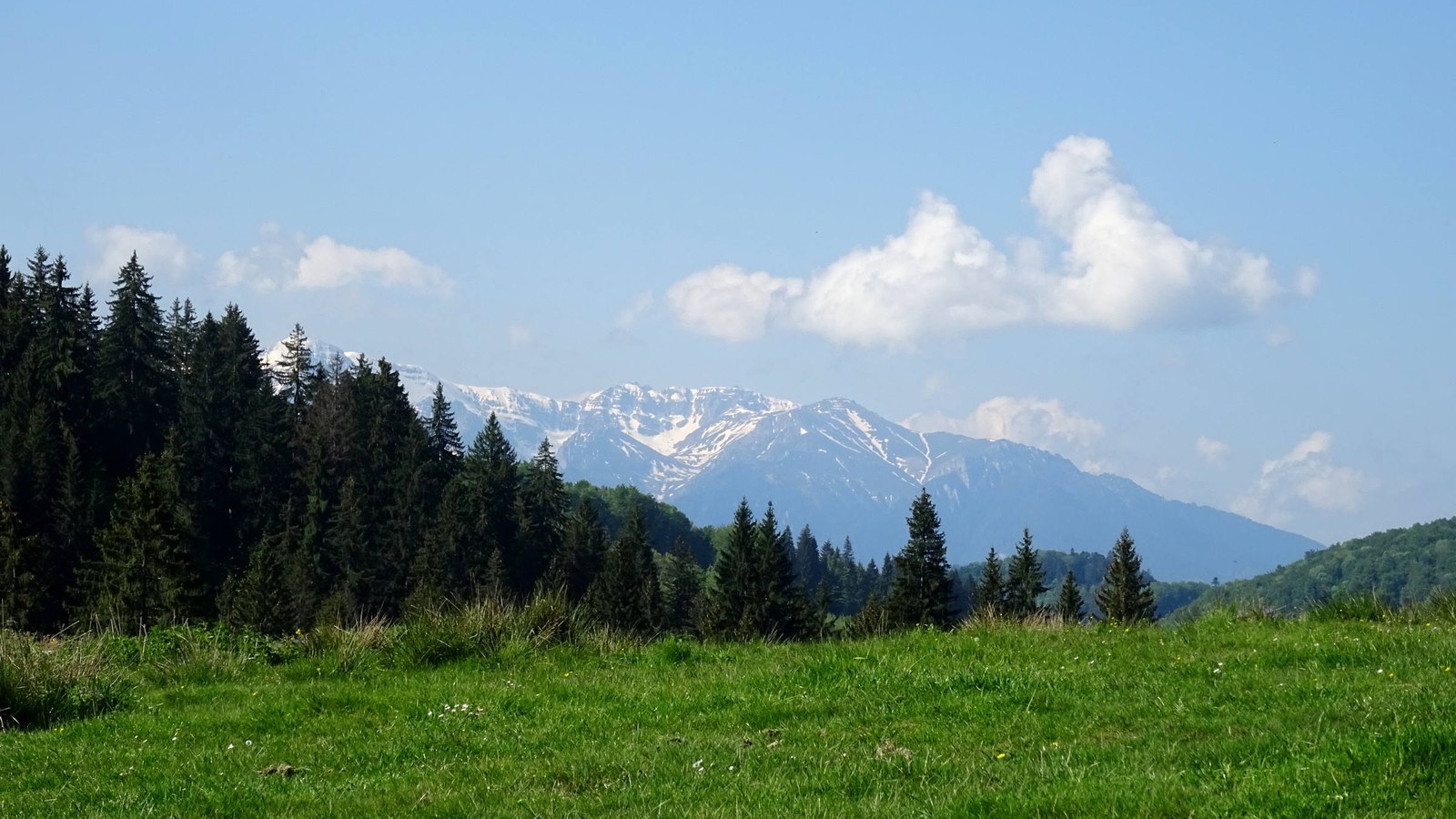 Mountain landscape near Poiana Brașov; not the K2 conference hall of the oncology congress