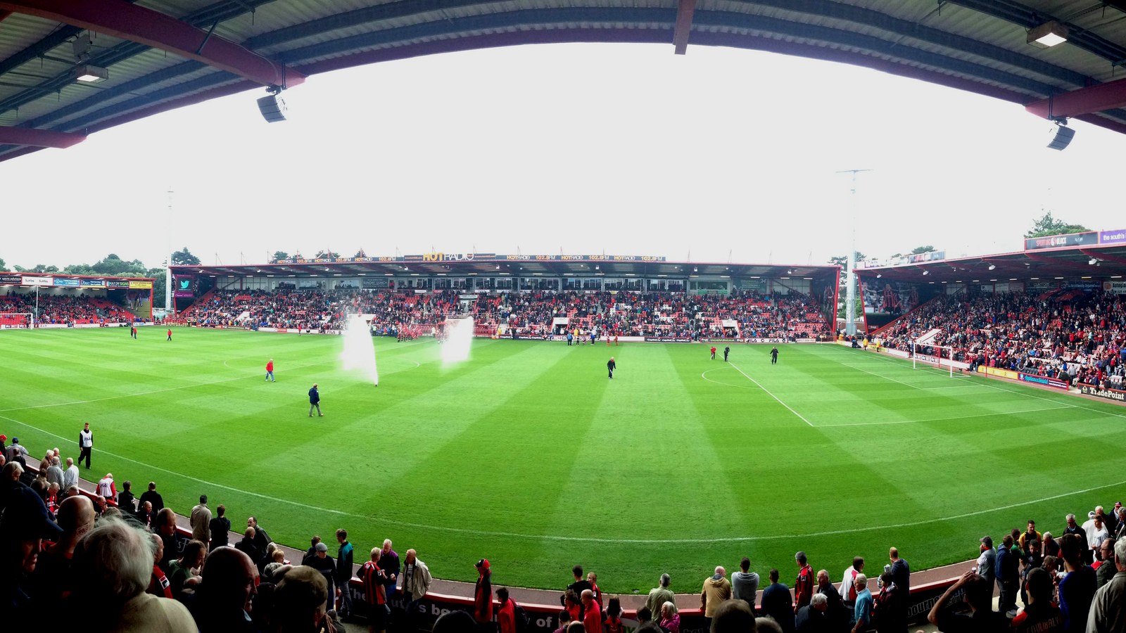 Panoramic view inside AFC Bournemouth’s stadium, archive photograph from 2013