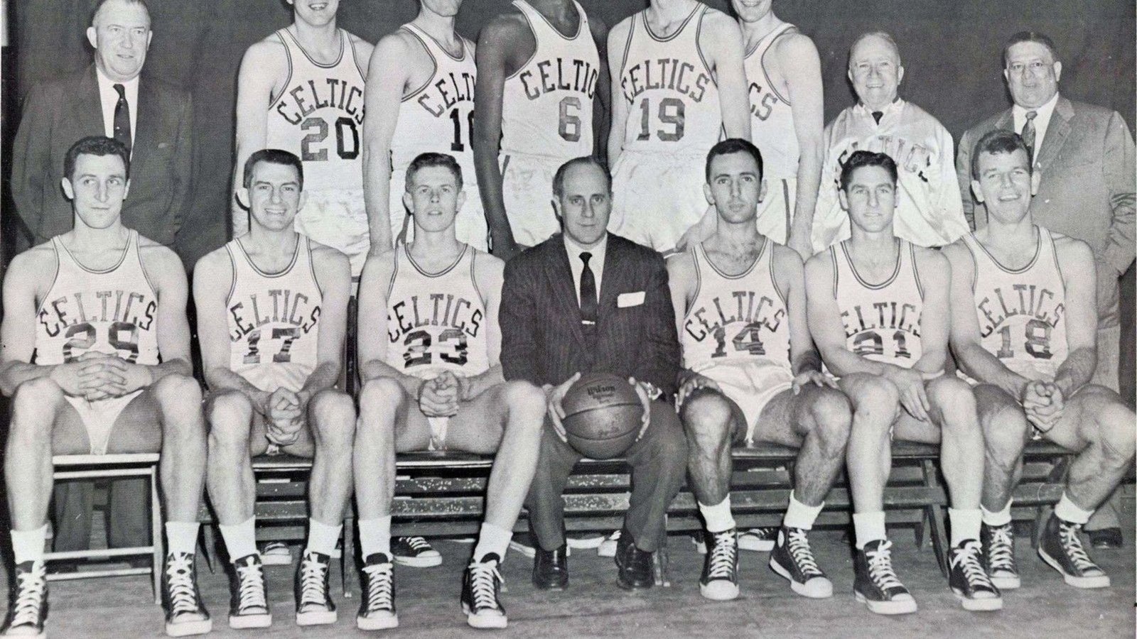 Boston Celtics 1956–57, Red Auerbach seated at centre; not an event in 2026