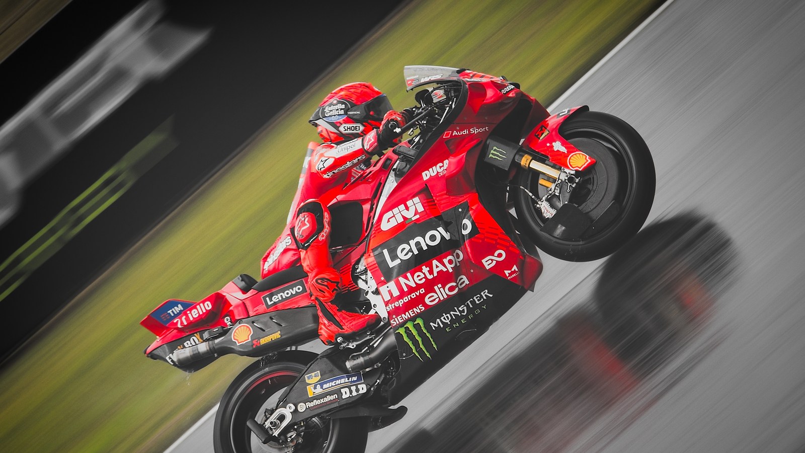 Marc Márquez pe Ducati Lenovo, imagine de arhivă de la Marele Premiu al Cehiei de la Brno, 18 iulie 2025; nu este o foto…
