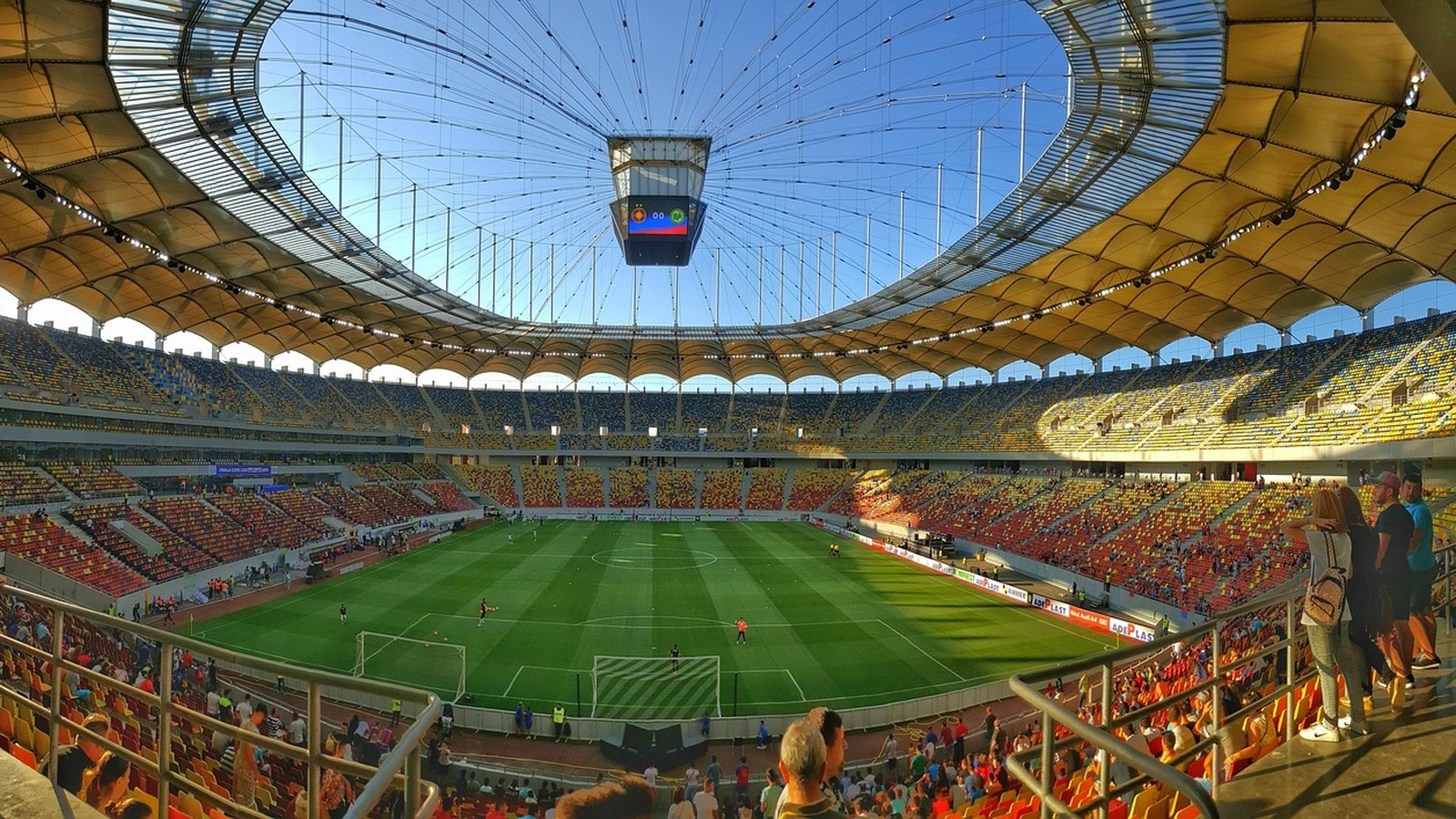 Interior of Bucharest’s National Arena, the stadium awarded the 2028 UEFA Europa League final