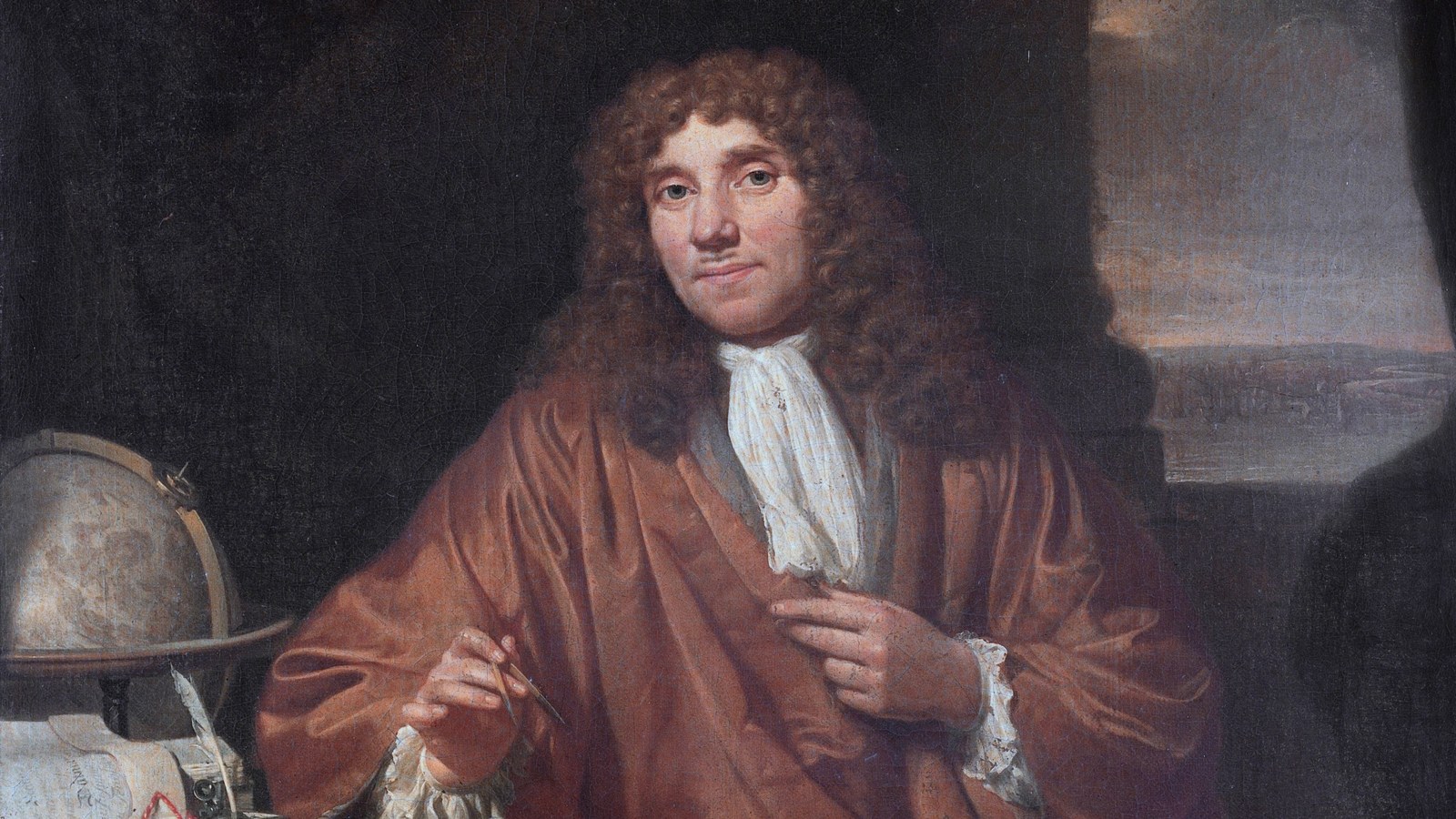 Portrait of Antonie van Leeuwenhoek by Jan Verkolje, Rijksmuseum