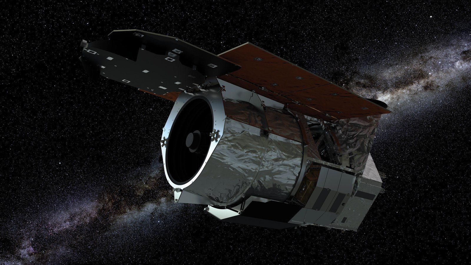 NASA illustration of the Nancy Grace Roman Space Telescope; a concept, not a 2026 photograph