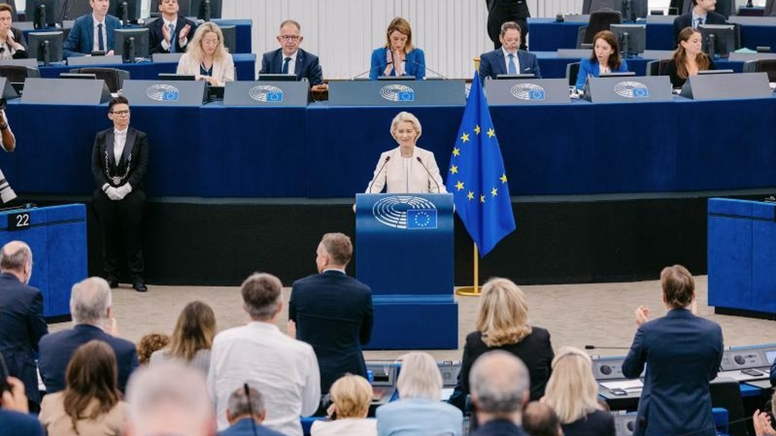 Ursula von der Leyen la discursul State of the Union 2026, în Parlamentul European de la Strasbourg
